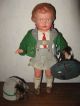 Alte Schildkröt Puppe Mit Trachten - Anzug Lederhose Mütze Rucksack Größe 36 Cm Schildkröt Bild 1
