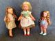 3 Hübsche Puppen Für Puppenstube Aus Masse Mit Haaren, Original, gefertigt vor 1970 Bild 2