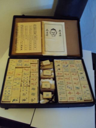 Altes Mahjong Spiel 1920 China Bild