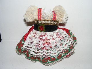 Altes Kleid - Tracht - Puppe Gr.  22 - Modeladen - Puppenhaus - Puppenstube Bild
