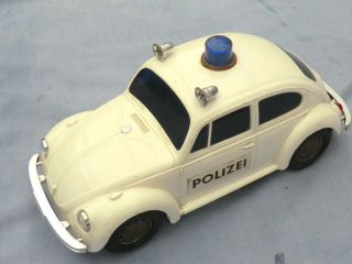 Älterer Vw Volkswagen Polizei Käfer Aus Kunststoff 28 Cm Bild