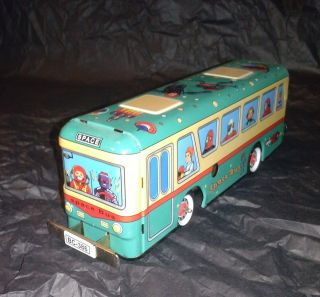 Blechspielzeug Bus,  Tin Toy,  Zum Aufziehen,  Sammler,  Ovp Bild
