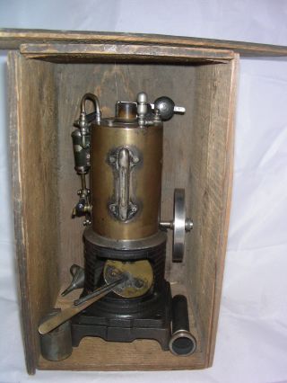 Bing Dampfmaschine Ca.  1900 In Holzkiste Bild