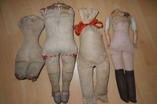 4 Puppenkörper Zum Restaurieren,  Antik Bild