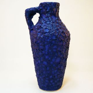 Fat Lava Vase • Silberdistel • West German Pottery • Yves Klein Blau Bild