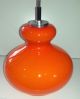 Peill Und Putzler Lampe Deckelnampe 70er Orange Chrom Überfangglas 1970-1979 Bild 4