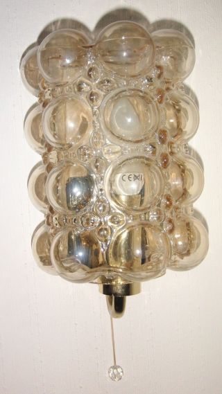 Helena Tynell Limburg Glashütte Wandlampe Leuchte Glas Noppen Bubble Lamp 70er Bild