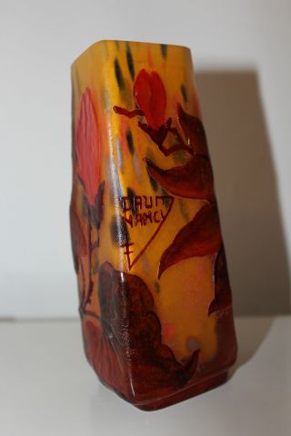 Daum Nancy Art Deco Vase Signatur Lothringerkreuz - Signature Cross Of Lorraine Bild