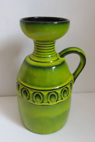 Lava Vase Jasba Knallige Farbe Gelb/grün 21cm W.  Germany 8.  27 Inch High 1707 21 Bild