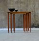 60er Teak Satztische Beistelltisch Danish Design 60s Nesting Tables Wegner ära 1960-1969 Bild 1
