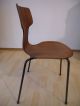 Früher 50er Jahre Arne Jacobsen Chair Stuhl 3103 Teak Hammer Fritz Hansen Nr.  1 1950-1959 Bild 3