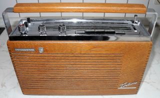 Kofferradio Philips Colette Im Echtholzgehäuse Funktioniert Bild