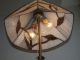 Alte Messing - Stehlampe Mit Tiffany - Glasschirm Gefertigt nach 1945 Bild 5