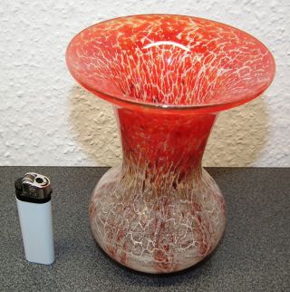 Ikora Glas Vase Wmf Art Deco Von K.  Wiedmann,  Leuchtende Farben,  Polierter Stand Bild