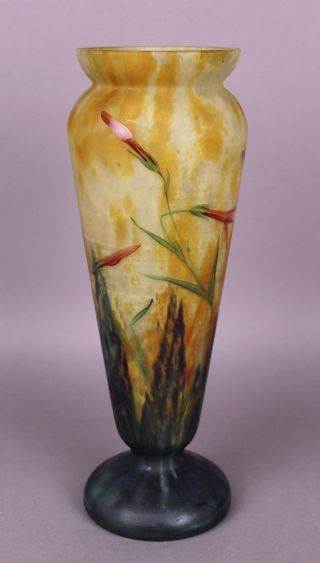 Jugendstil Vase Mado /daum - Nancy Nachtschattengewächs Um 1910 143 Bild