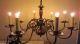 Kronleuchter Luster Deckenlampe Hänge Lampe Messing 8 Flammig Drachen Bauhaus Antike Originale vor 1945 Bild 1
