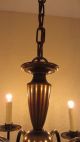 Kronleuchter Luster Deckenlampe Hänge Lampe Messing 8 Flammig Drachen Bauhaus Antike Originale vor 1945 Bild 6