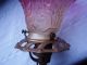 Jugendstil Lampe Deckenlampe Messinghalterung Glas Rot überfang Frankreich 1900 1890-1919, Jugendstil Bild 7