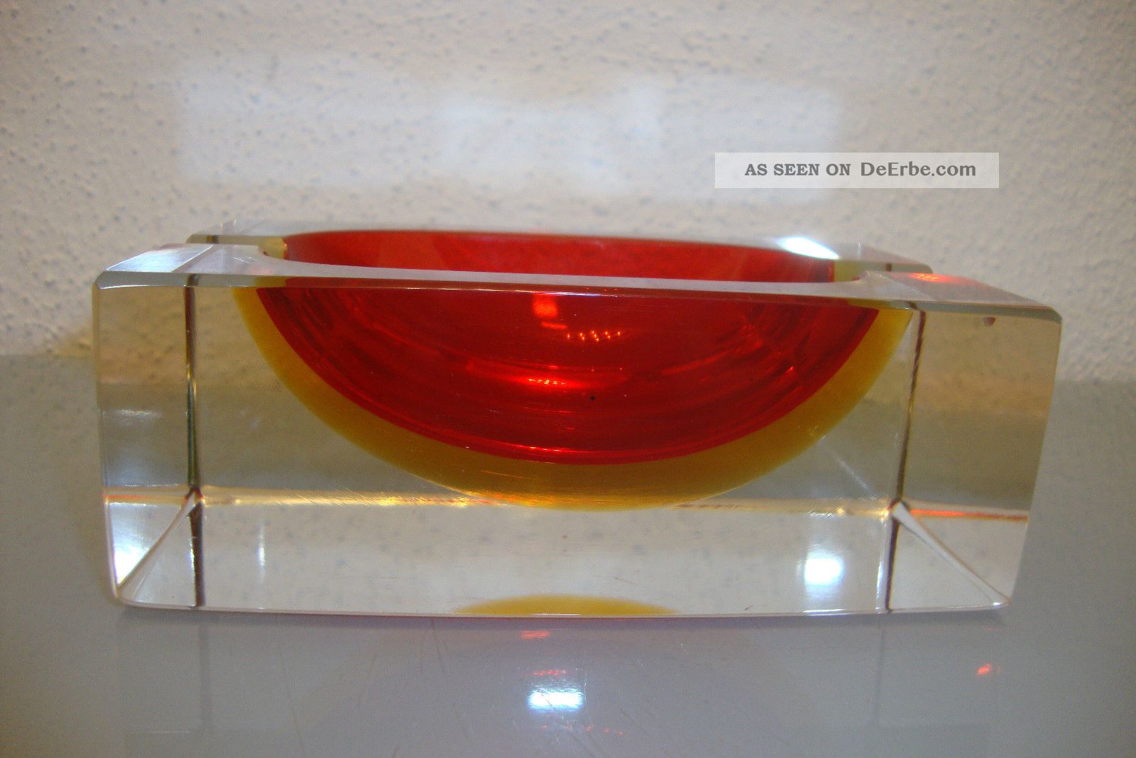 Murano Glas Block Aschenbecher 951,  00 Gramm. Glas & Kristall Bild