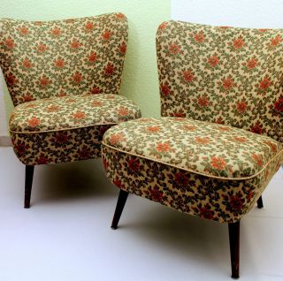 Midcentury Clubsessel Cocktailsessel Lounge Sessel 50er 60er Jahre 2 Stück Bild