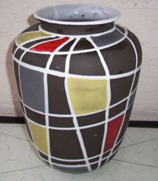 Schlossberg Keramik Vase 50er Jahre Dekor Kuba Liesel Spornhauer Bild
