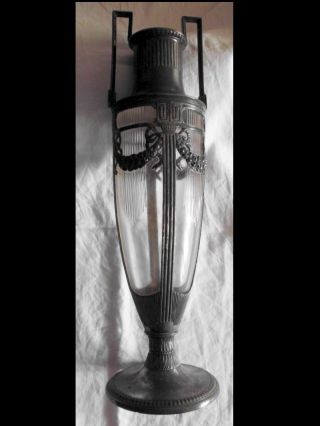 Antike Jugendstil Vase - Zinn - Glas/antique Art Nouveau Vase - Tin,  Glass - Orivit Ag Bild