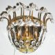 Kristall LÜster Bleikristall Wandlampe Antik Korb Leuchter Lampe Um 1930 Iii Antike Originale vor 1945 Bild 2