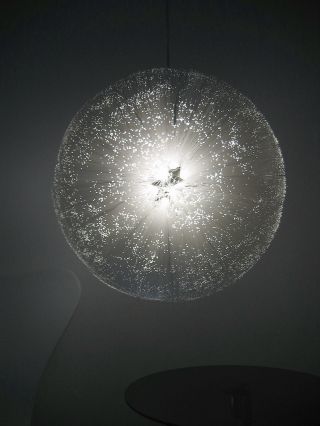 Große Kugel Glasfaser Pendelleuchte Lampe 70er,  Colani,  Panton,  Schott Stil Bild