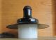 Alt Bauhaus Art Deco Lampe Emailschirm Tubusglas Ersatzteil Loft Industrie 1920-1949, Art Déco Bild 1