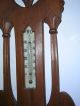 1910 Jugendstil Barometer Thermometer Korpus Lärche Wettergeräte Bild 4