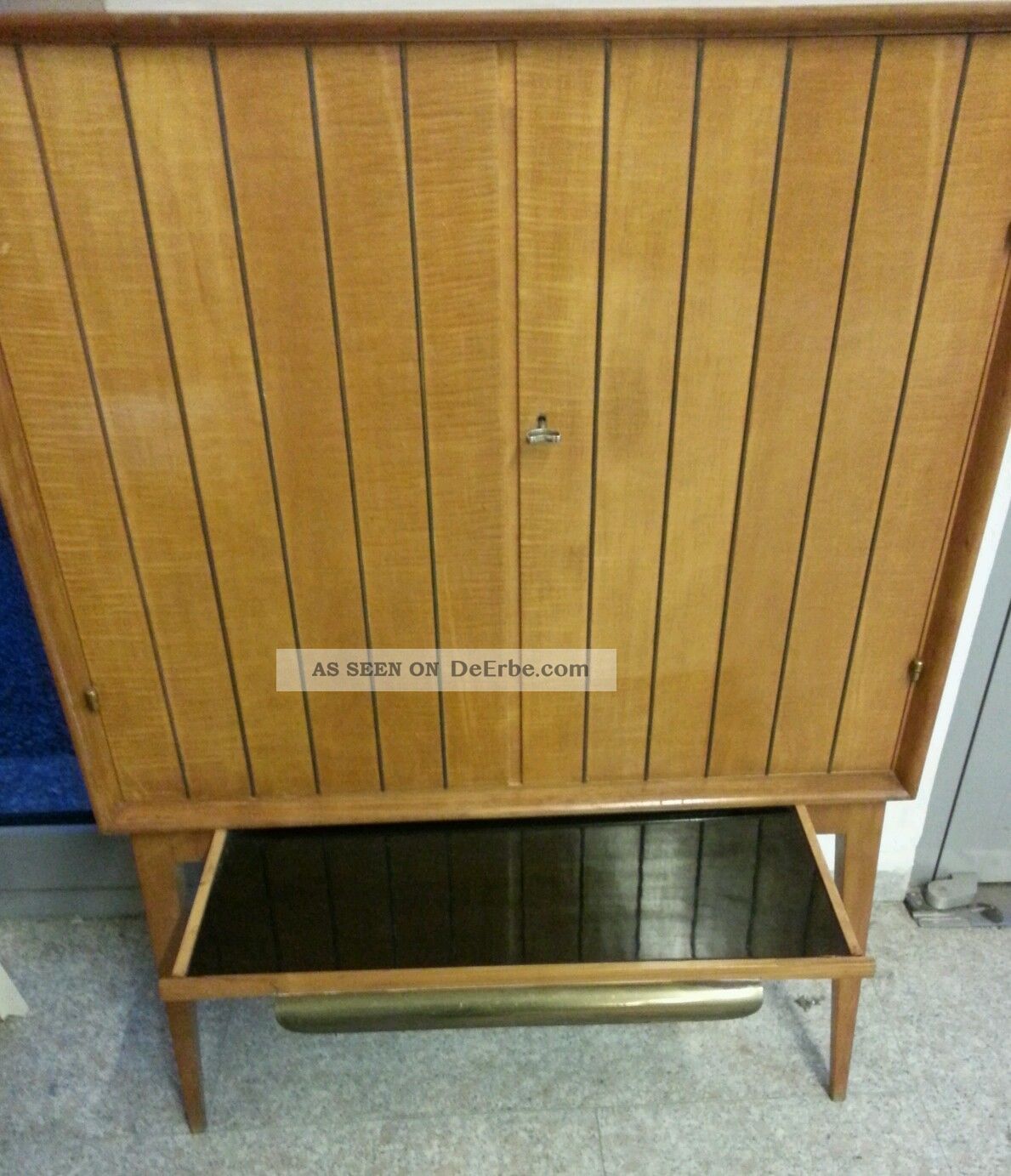 Sideboard Highboard Schrank 50er 60er Jahre Mid Century Holz Funiert