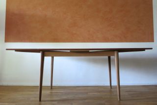 Teak Dining Table LÜbke Esstisch Mit Auszug 60er Danish Style Table Teck Bild