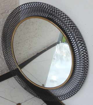 Chicer Alter 50er Jahre Vintage Schminktisch Spiegel Mirror Mit Halterung Bild