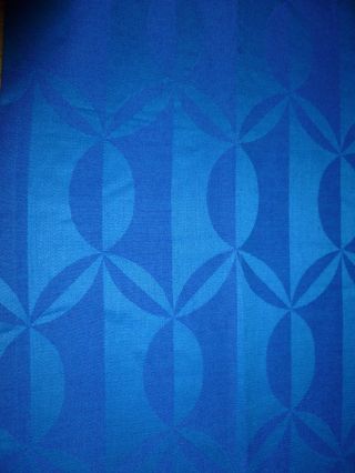 Vorhang Gardine Blau Mid Century Panton Ära Space Age 70er Vintage Retro Bild