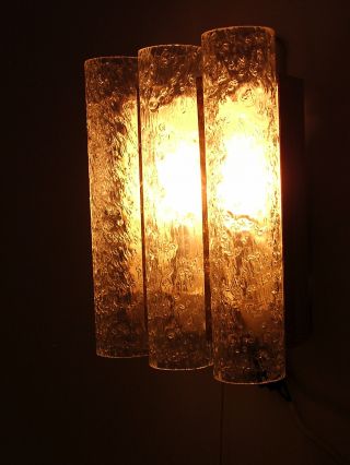 Vintage Doria Wandlampe,  Wall Lamp,  Ice Glas,  Mid Century,  Space Age,  Lounge Bild