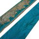 Vintage India Sari Border 1yd Lace Trim Weaving Craft Ribbon Blue Sewing Deco 1920-1949, Art Déco Bild 3