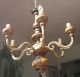 Art Deco : Kronleuchter Holz Messing Massiv - Lampe Lüster Shabby Landhaus 1920-1949, Art Déco Bild 5