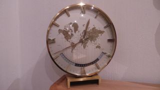 Kienzle Weltzeituhr 25,  5 Cm Weltuhr Tischuhr Uhr Messing Chronoquartz Bild