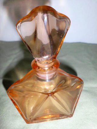 Flacon Mit Glasstöpsel,  Rosalin Pressglas,  30er Jahre,  Vintage Bild