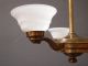 Art Deco Deckenlampe Messing 20er Jahre Lampe Sehr Schön 3 - Flammig Antike Originale vor 1945 Bild 4