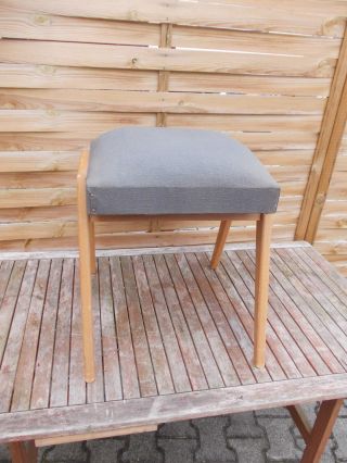 Alter Polster Hocker,  Kleiner Sitz Holz Hocker Bild