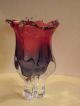 Murano Zipfel Schale Vase 3 Kg Schwer 50er 60er Glas & Kristall Bild 1