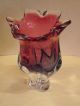Murano Zipfel Schale Vase 3 Kg Schwer 50er 60er Glas & Kristall Bild 2