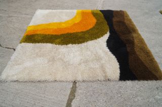 70er Space Age Hochflor Teppich Carpet Rug Danish Modern Panton Eames Ära Bild