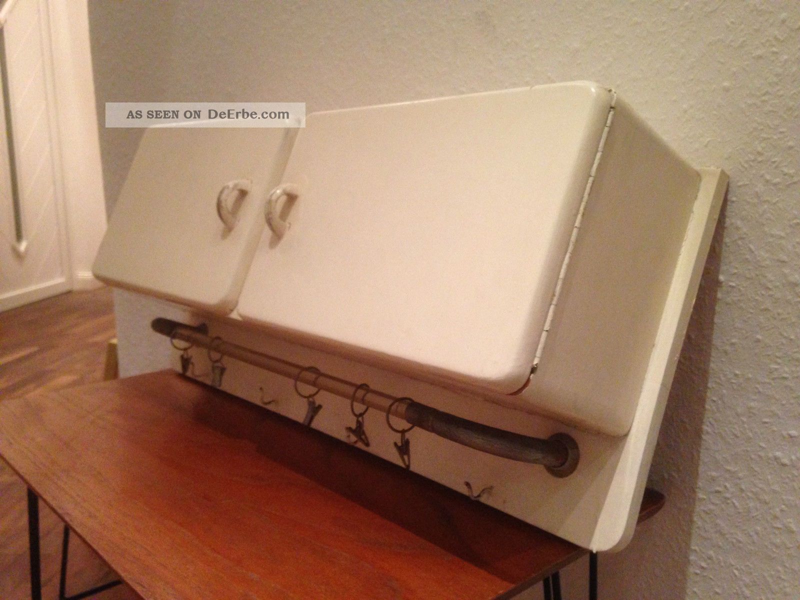 Antiker hängeschrank handtuchhalter schränkchen schrank küche holz ...