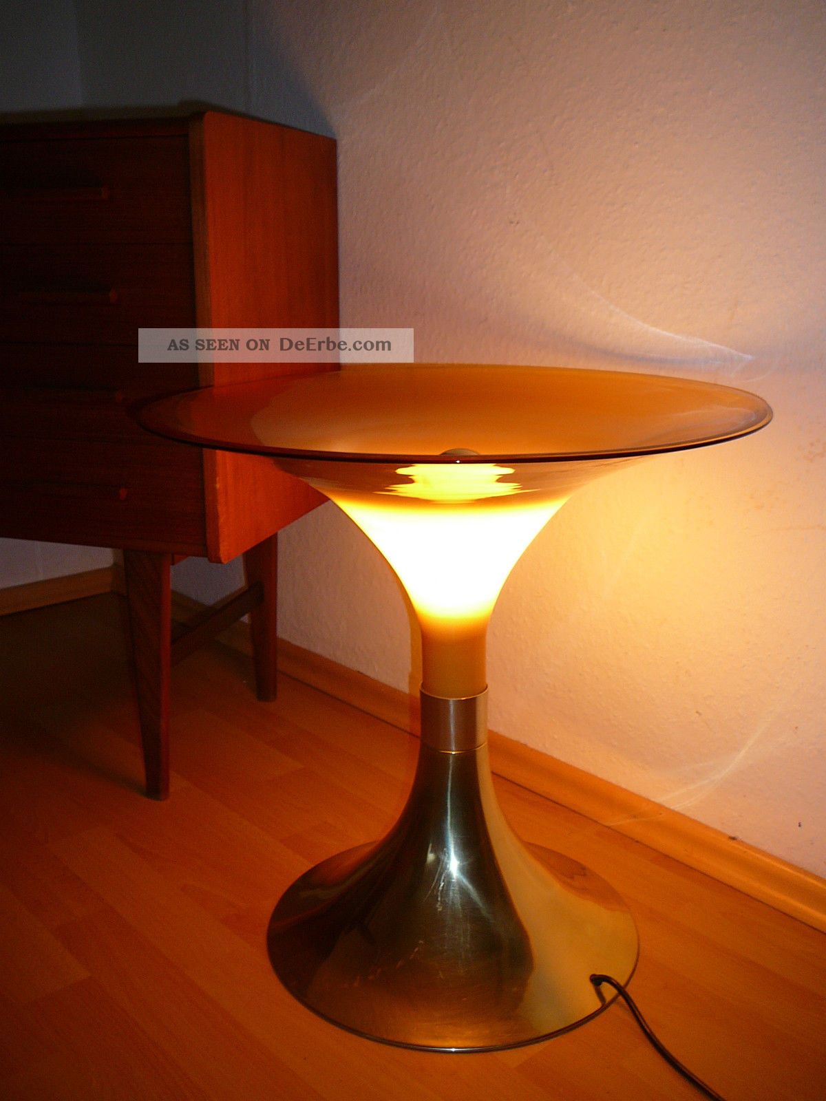 70er Jahre Tulip Tischlampe Stehlampe Space Age Panton ära Design, Top