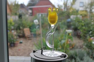 Strombergshyttan Art Glass Studio Glas,  Extrem Selten,  Crystal Tulip Bild
