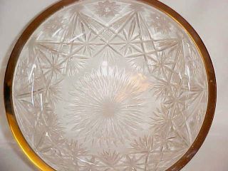 Große Kristallschale Silberrand 800 Erstklassiger Schliff Datiert 1912 Bild