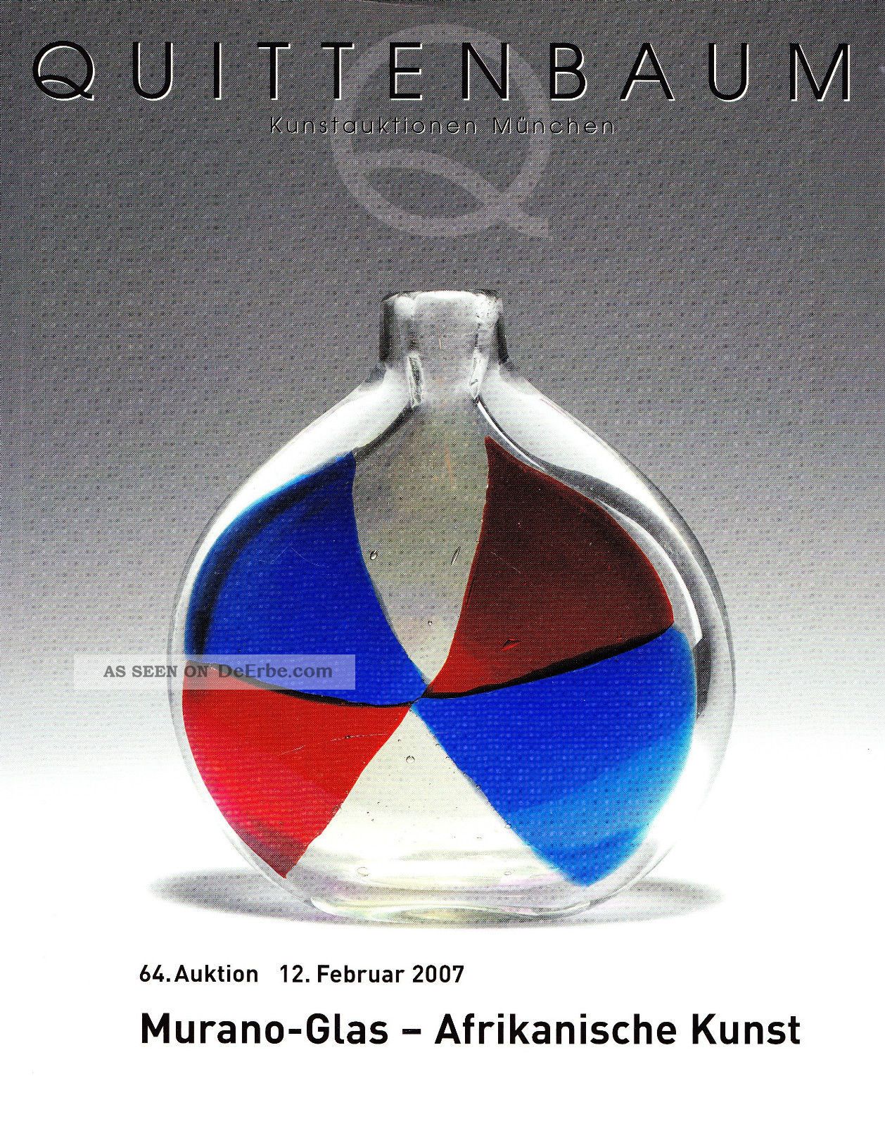 Murano Glas,  Tribal Art: Katalog Quittenbaum 07,  Ergebnisse Glas & Kristall Bild