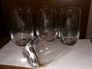 4 Schlichte Kristall Gläser Biergläser/saftgläser H.  11,  5cm - Dm.  5,  7cm,  300ml Bild